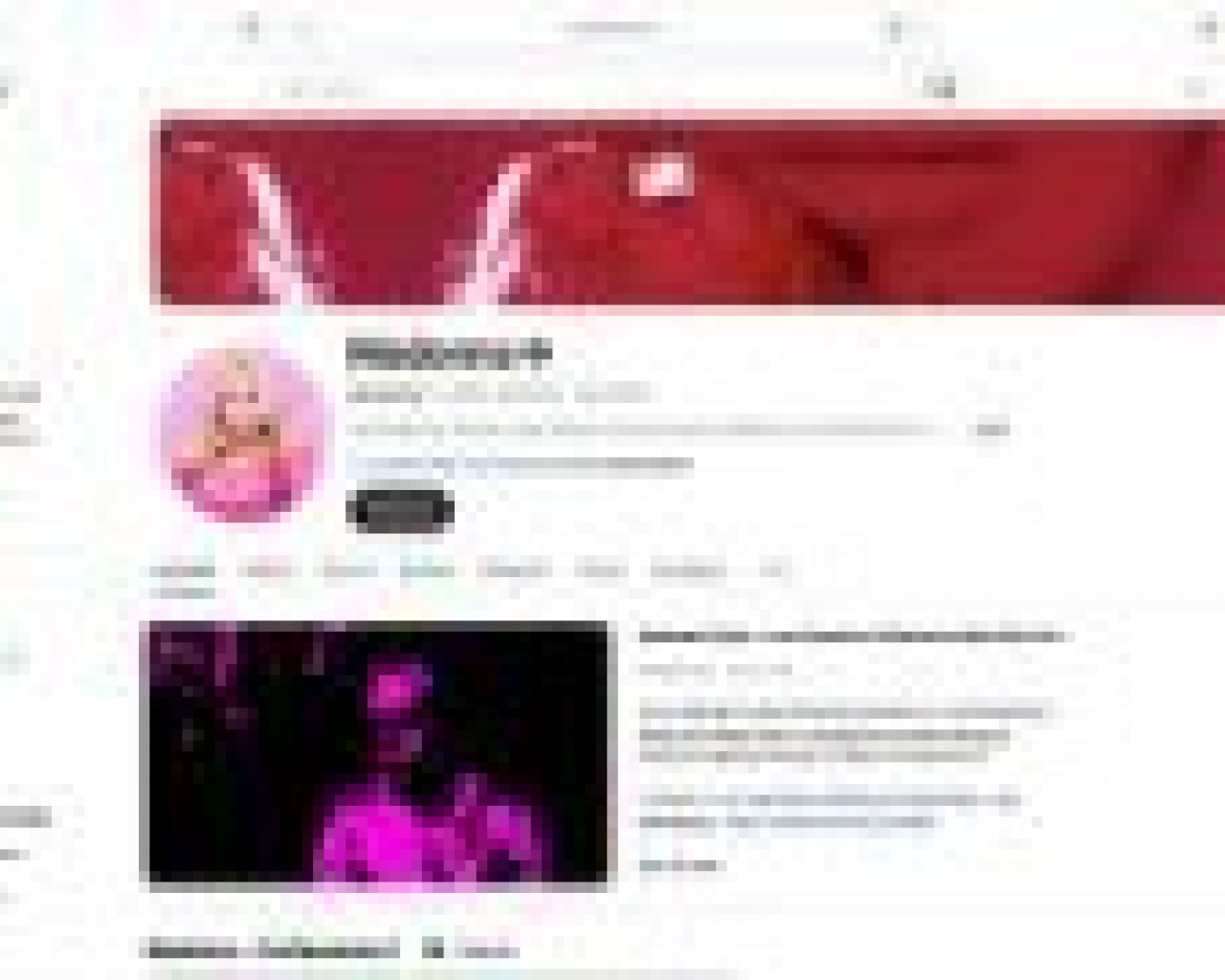 Madonna sur YouTube