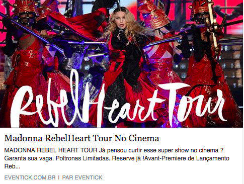 Le Rebel Heart tour au cinéma pour les Brésiliens ?