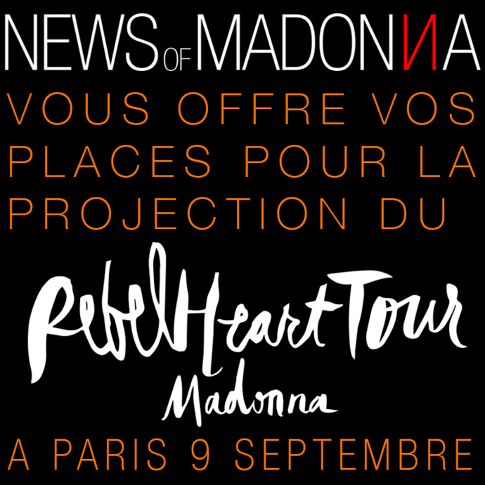 NOM vous offre vos places pour la projection du Rebel Heart Tour à Paris