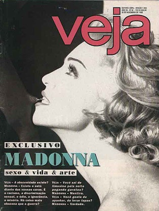Madonna en première page du magasine dans les années 90