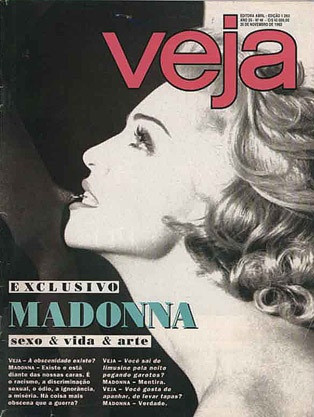 Madonna en première page du magasine dans les années 90 Madonna en première page du magasine dans les années 90