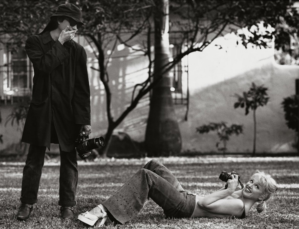 Madonna et Steven Meisel pendant le shooting de SEX