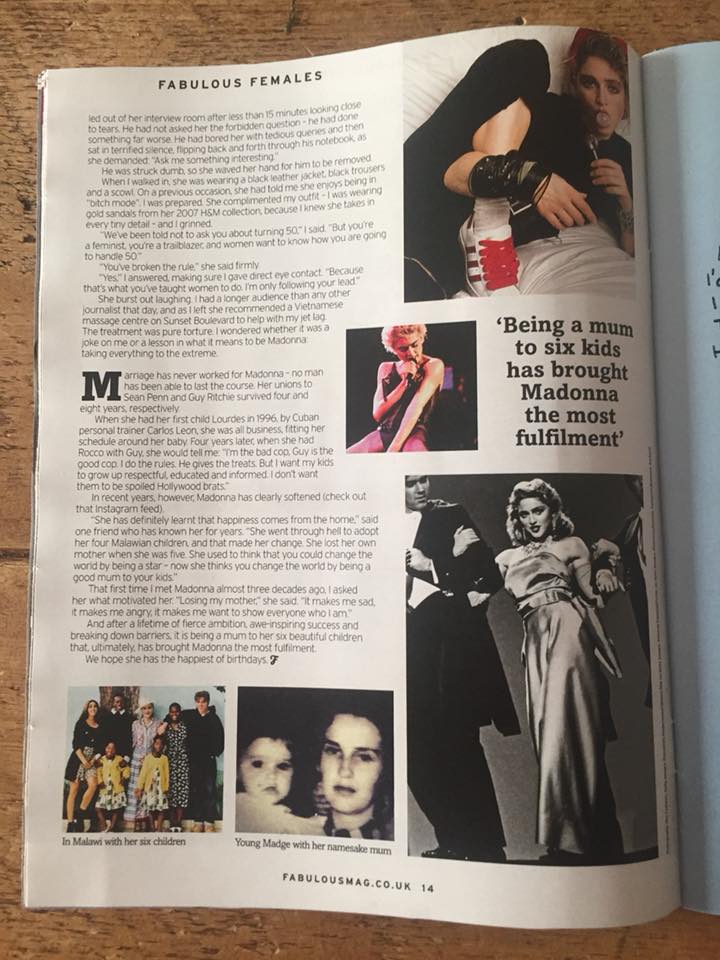 Madonna dans la presse internationale Madonna dans la presse internationale