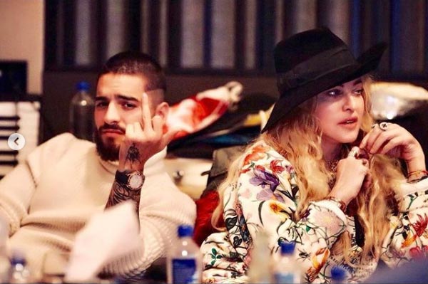 Madonna et Maluma en studio Madonna et Maluma en studio