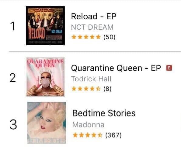 Bedtime Stories numéro 1 sur iTunes US