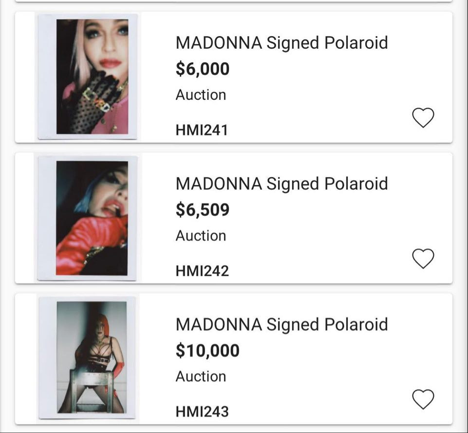 Des polaroïds aux enchères Des polaroïds aux enchères