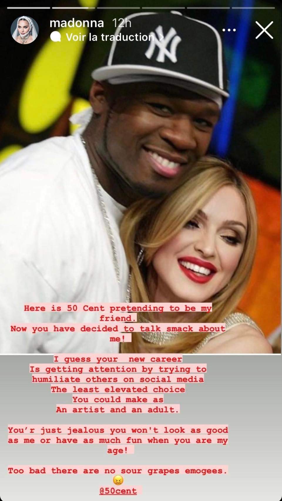 Madonna vs 50 cent