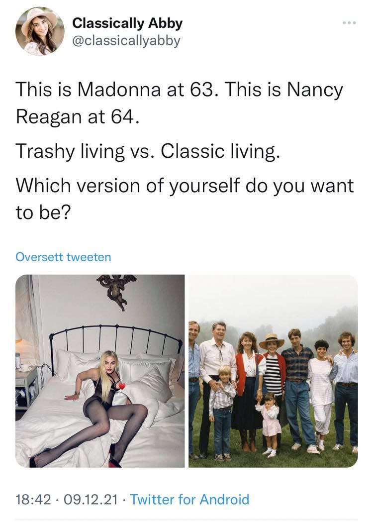 Madonna VS Nancy Reagan Madonna VS Nancy Reagan