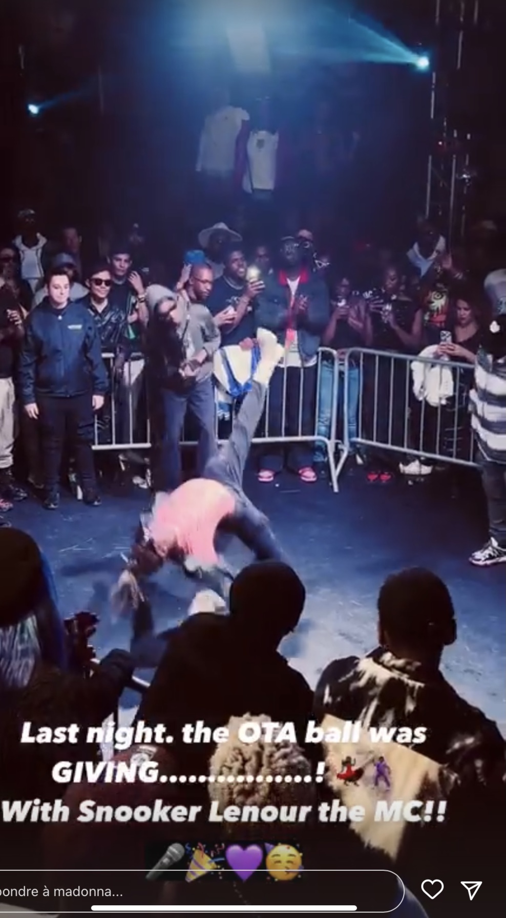 Madonna à la soirée OTA Madonna à la soirée OTA