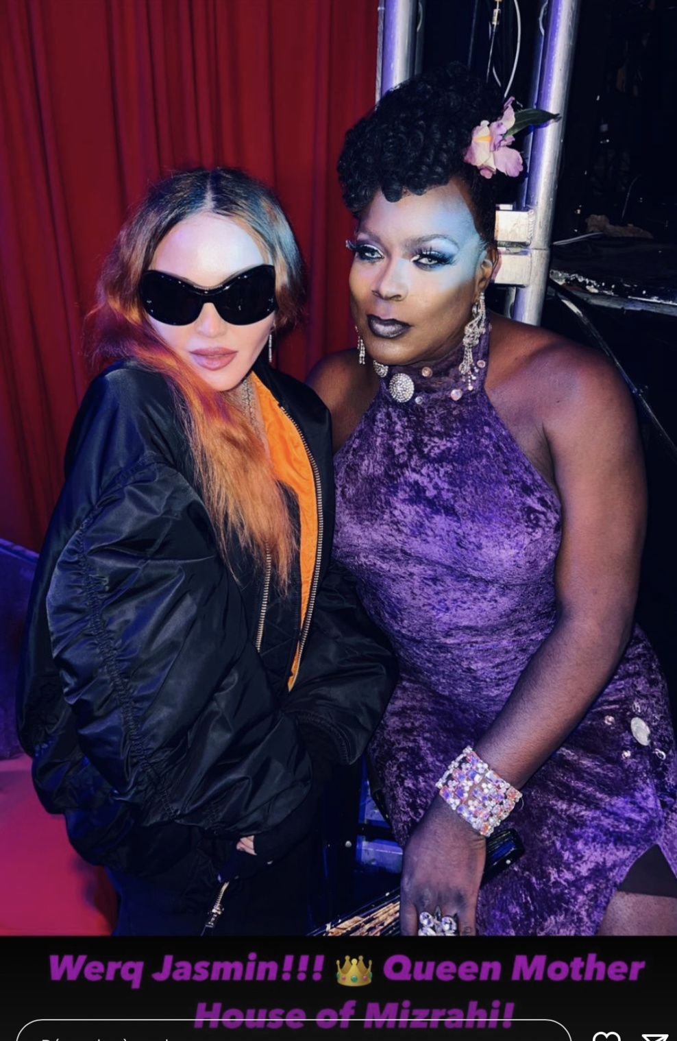 Madonna à la soirée OTA Madonna à la soirée OTA