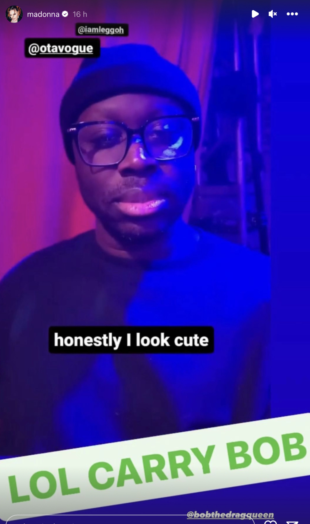 Madonna à la soirée OTA Madonna à la soirée OTA