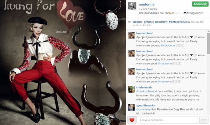 Madonna publie News Of Madonna sur Instagram
