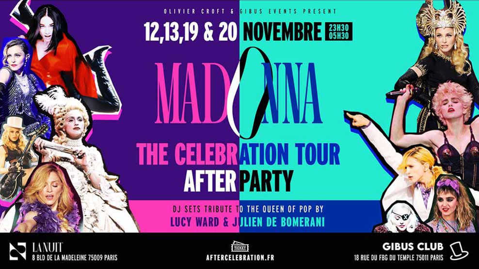 After party Celebration Tour : 4 soirées avec Bob The Drag Queen + Concours ! After party Celebration Tour : 4 soirées avec Bob The Drag Queen + Concours !