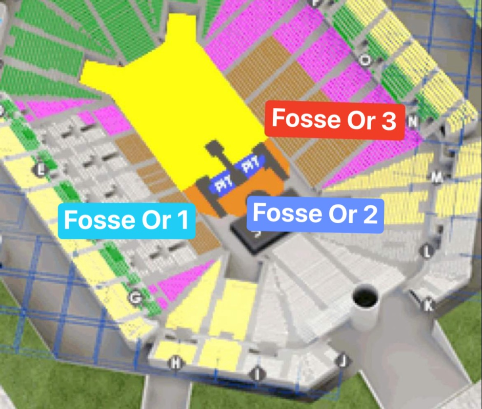 Celebration Tour à Paris : L'emplacement des Fosses Or 1,2 et 3 ! Celebration Tour à Paris : L'emplacement des Fosses Or 1,2 et 3 !