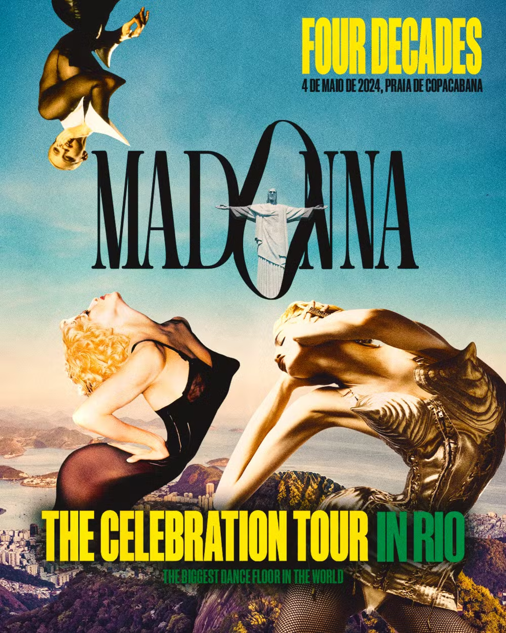 Affiche officielle promouvant l'événement - Madonna in Rio