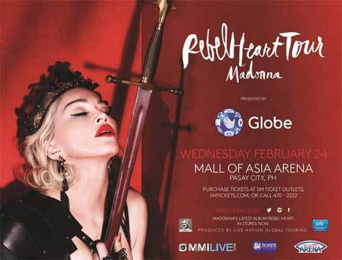 Rebel Heart Tour aux Philippines