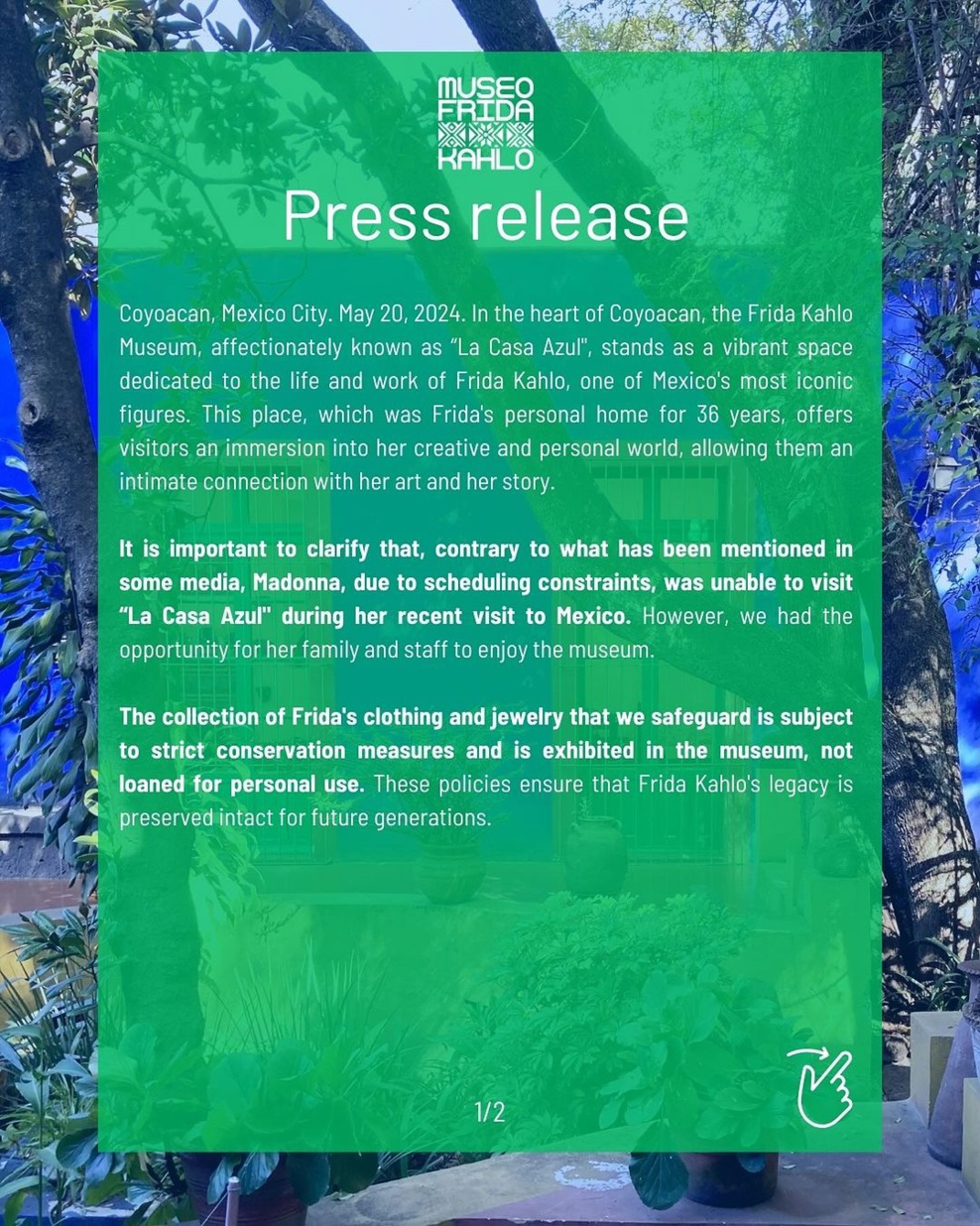 Un beau moment chez Frida Kahlo Un beau moment chez Frida Kahlo