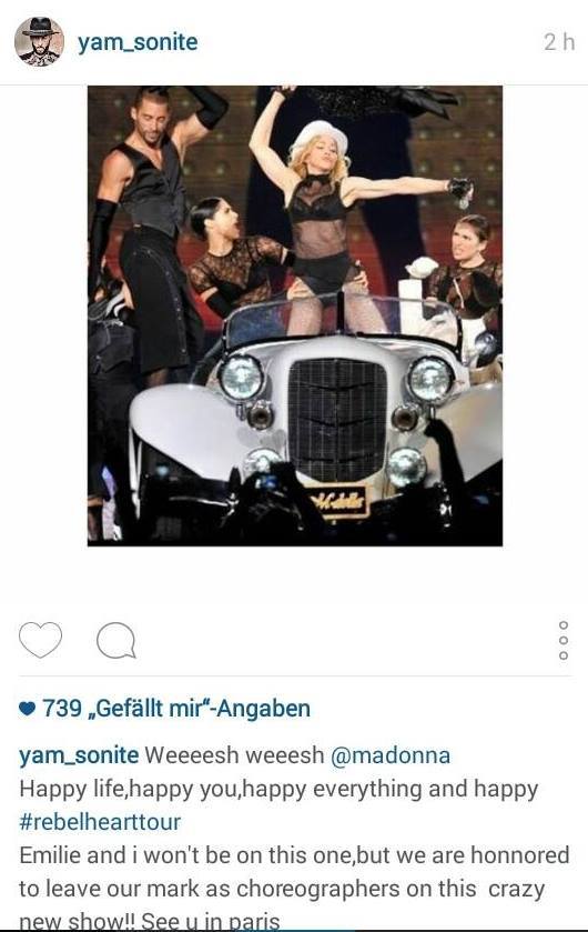 Des danseurs français confirment leurs participations au Rebel Heart Tour Des danseurs français confirment leurs participations au Rebel Heart Tour