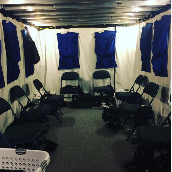 calm before the storm . This is where the rebel❤️ wardrobe road crew do their magic . Taking care to dress all the dancers in this sacred space where adrenaline runs high everyone is focused , and in performer mode.Costume changes are choreographed , the performers and wardrobe crew practice and work hard to make it all seamless . No other artist I have ever come across cares as much about the dancers costumes as her own. No expense is spared , no corners cut , no idea too big , no fabric too expensive . The costumes for The Rebel Heart tour are bigger , better , than ever before AND We have more costume changes than ever before calm before the storm . This is where the rebel❤️ wardrobe road crew do their magic . Taking care to dress all the dancers in this sacred space where adrenaline runs high everyone is focused , and in performer mode.Costume changes are choreographed , the performers and wardrobe crew practice and work hard to make it all seamless . No other artist I have ever come across cares as much about the dancers costumes as her own. No expense is spared , no corners cut , no idea too big , no fabric too expensive . The costumes for The Rebel Heart tour are bigger , better , than ever before AND We have more costume changes than ever before