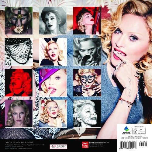 Madonna : Calendrier 2016 Madonna : Calendrier 2016