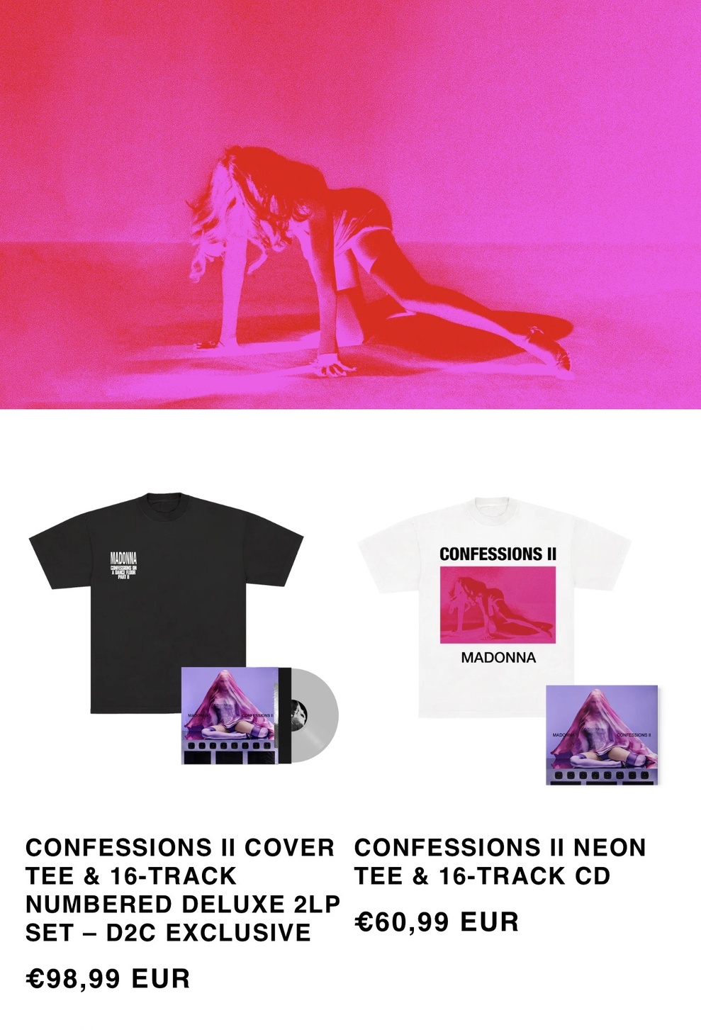 Madonna dévoile de nouveaux produits sur sa boutique en ligne !