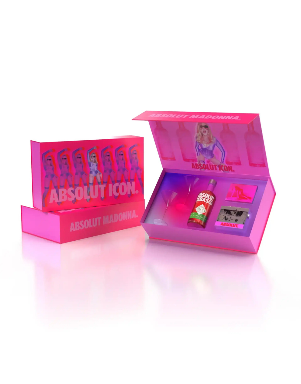 Visuel du coffret Madonna x Absolut