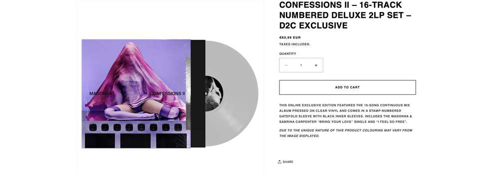 Le Picture Disc exclusif D2C et le double vinyle numéroté sont à nouveau en stock sur le store EU (quantités limitées) Le Picture Disc exclusif D2C et le double vinyle numéroté sont à nouveau en stock sur le store EU (quantités limitées)