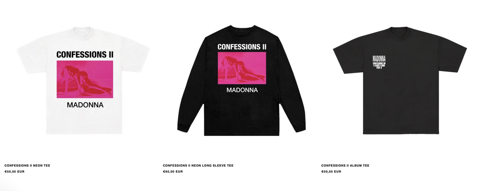 Confessions II : Nouveaux articles de merch disponibles sur les stores officiels ! Confessions II : Nouveaux articles de merch disponibles sur les stores officiels !