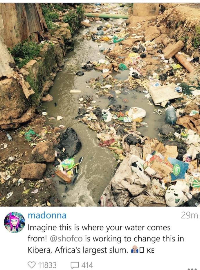 Madonna visite le Kenya