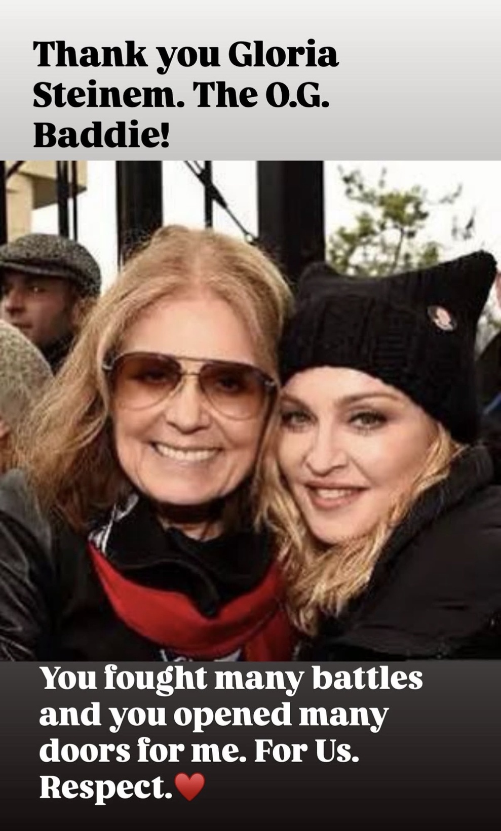 Madonna sur Instagram