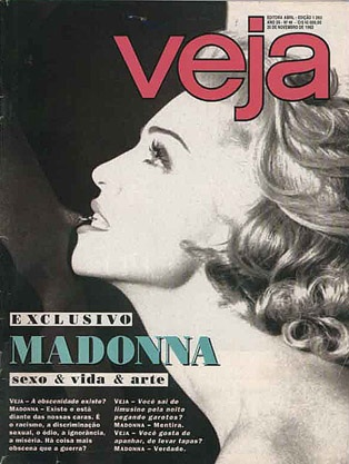 Madonna en première page du magasine dans les années 90 Madonna en première page du magasine dans les années 90