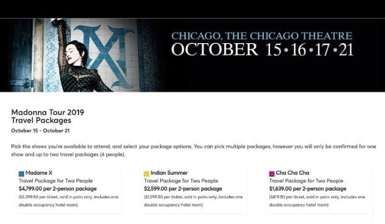 MADAME X TOUR (UPDATE) MADAME X TOUR (UPDATE)