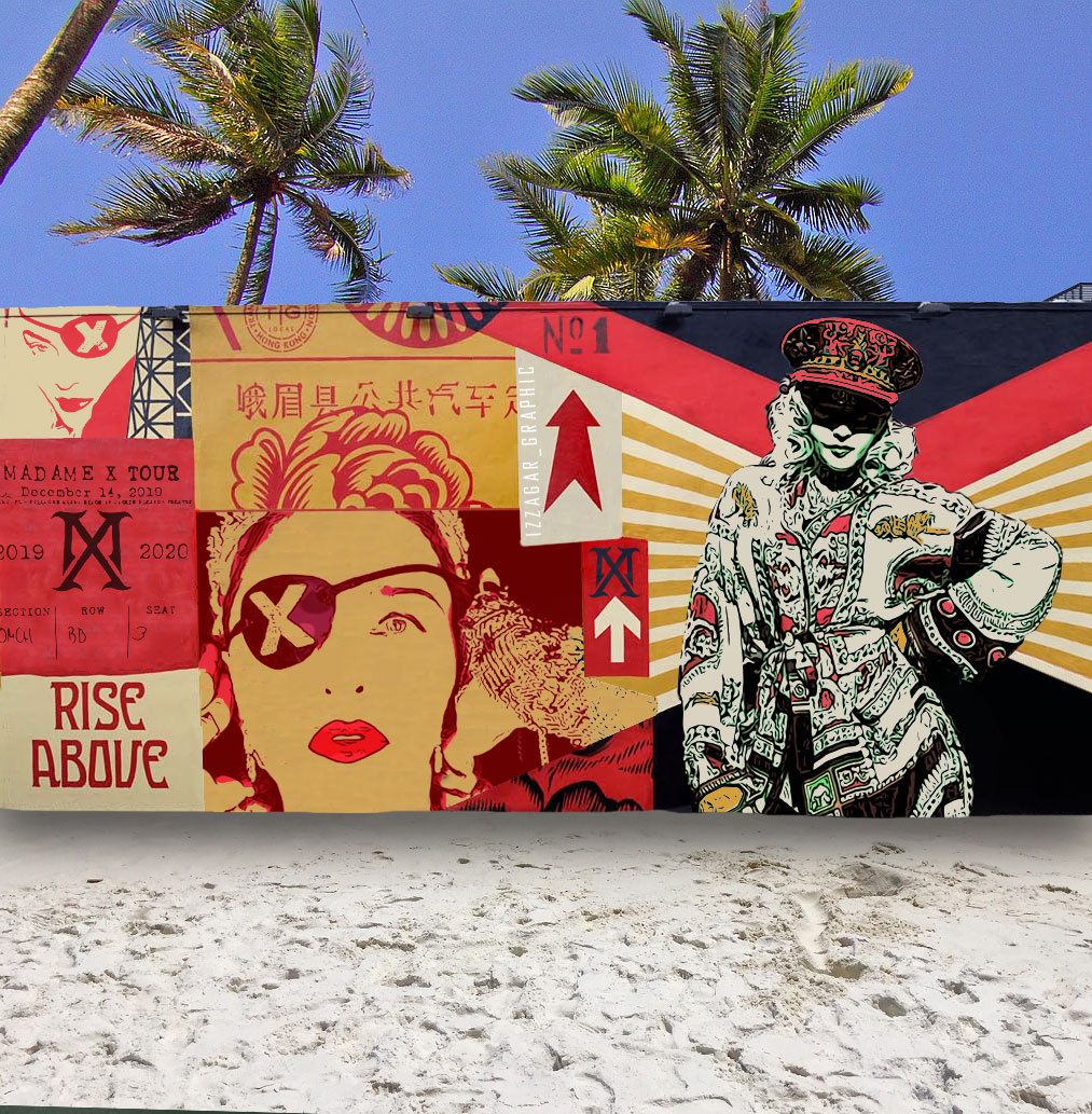 Fresque murale à Miami par Izzagar