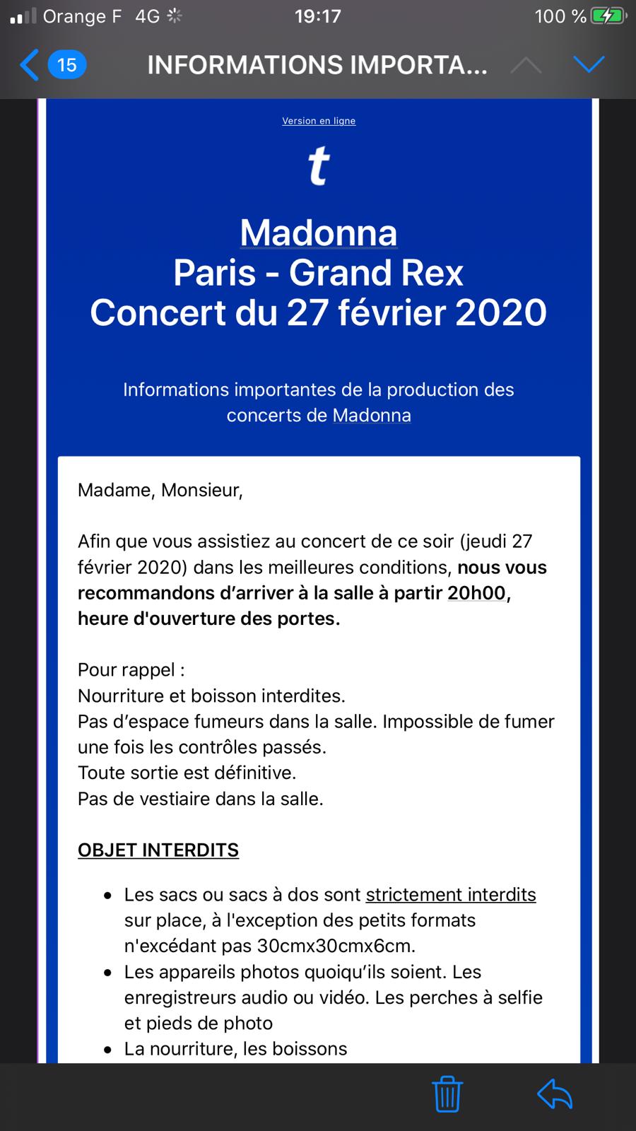 Info pour ce soir 27 février