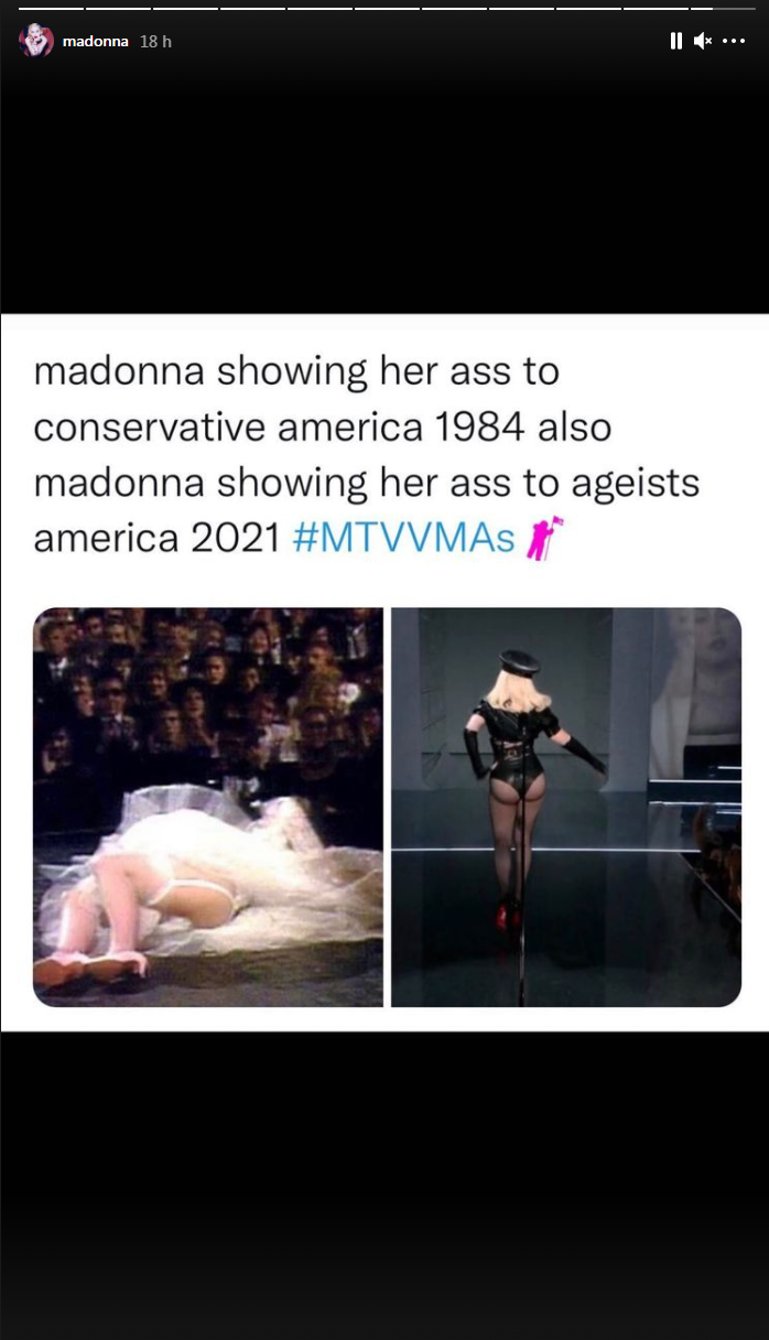 Madonna sur Instagram