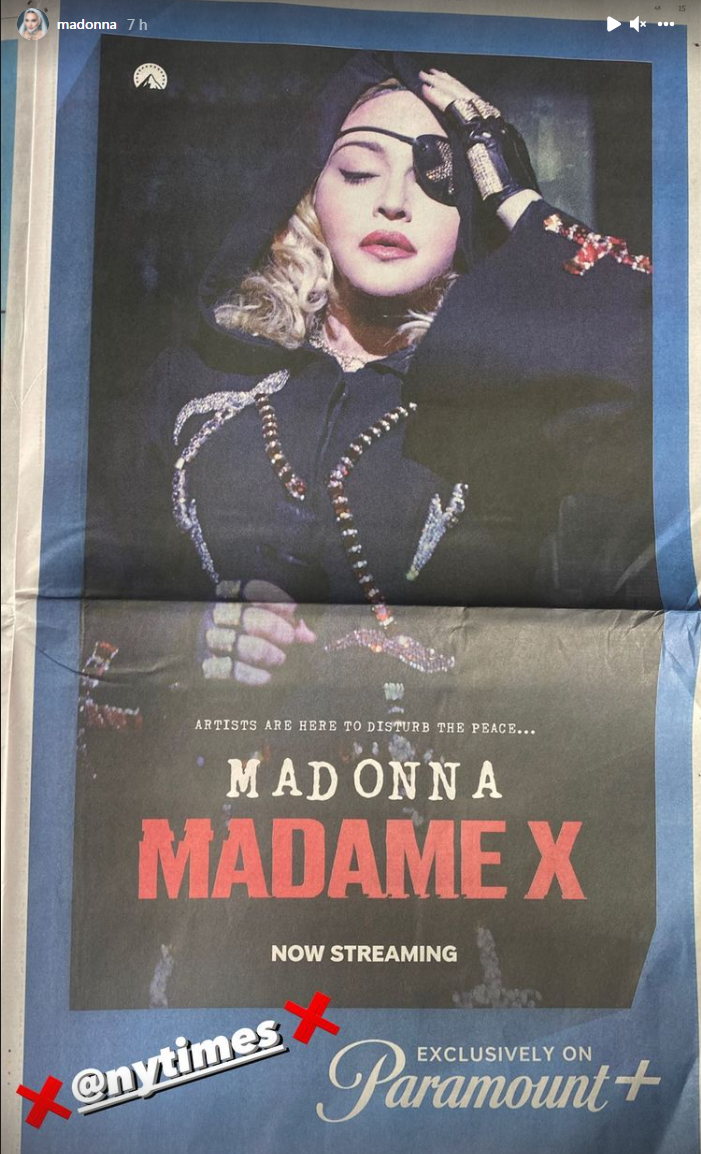 Madonna sur Instagram