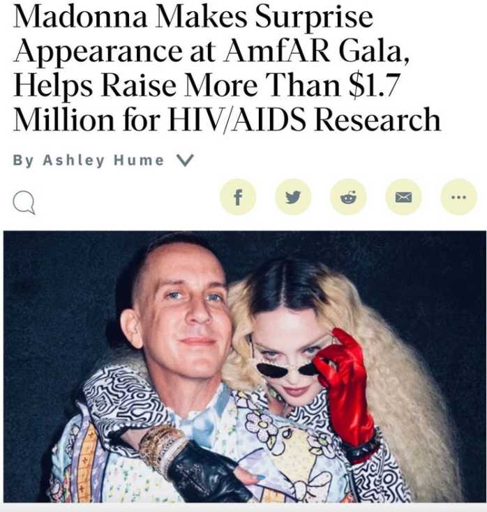 Madonna à l'amfAR