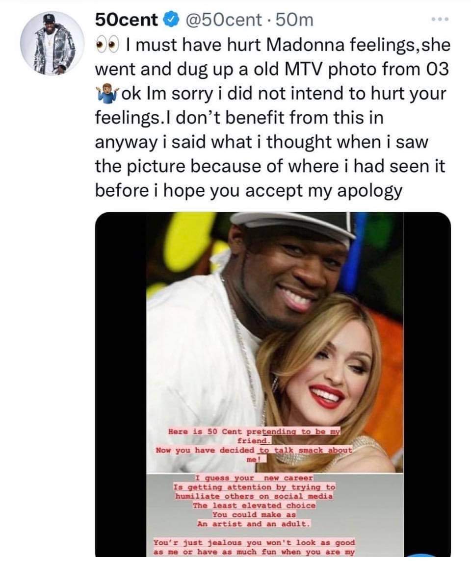 Madonna vs 50 cent