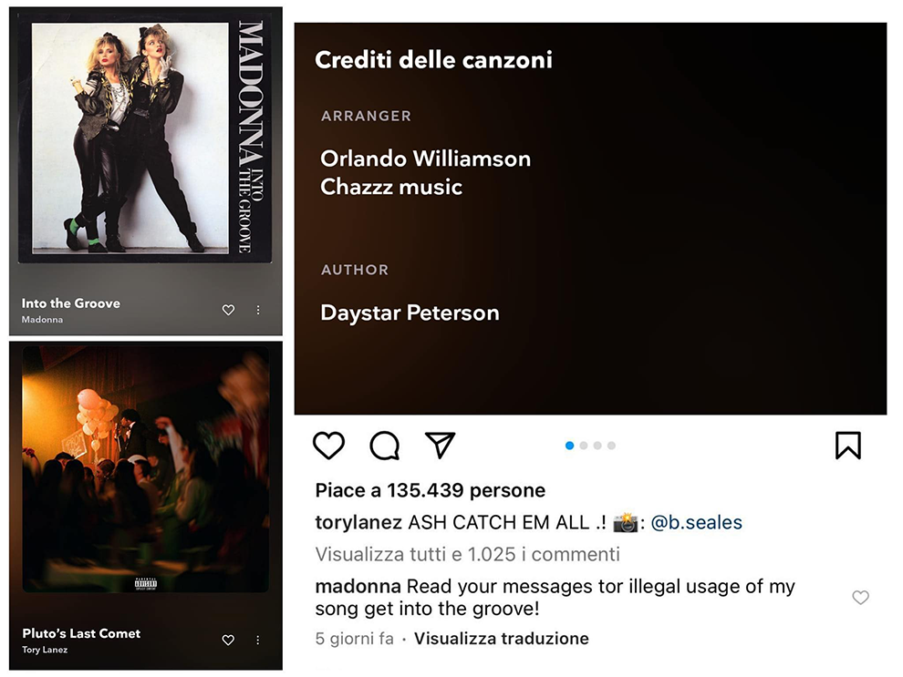 Tory Lanez plagie Madonna Tory Lanez plagie Madonna
