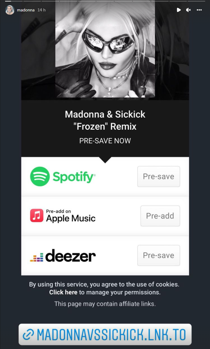 Madonna sur Instagram Madonna sur Instagram