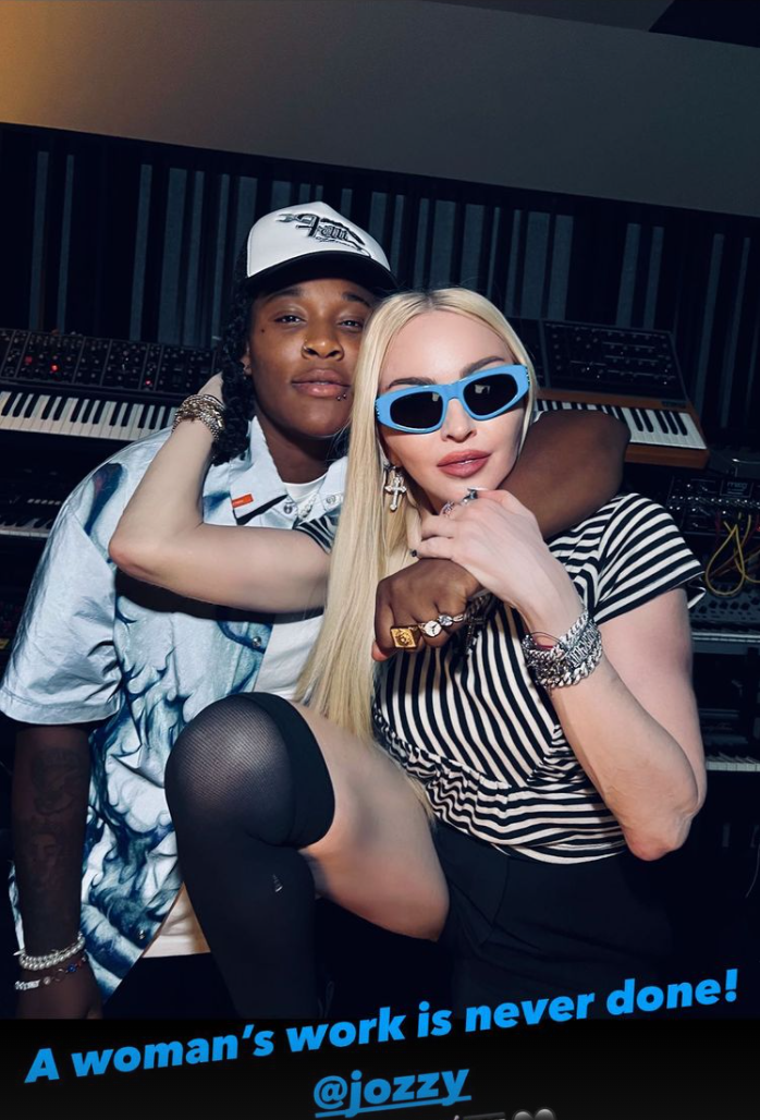 Madonna en studio avec Jozzy