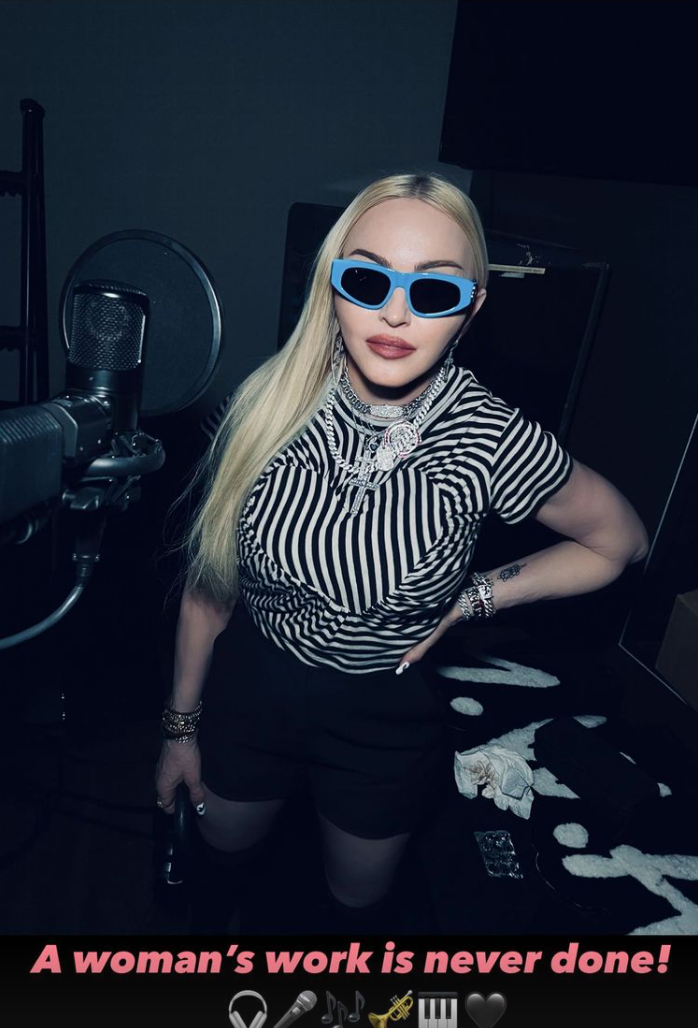 Madonna en studio avec Jozzy