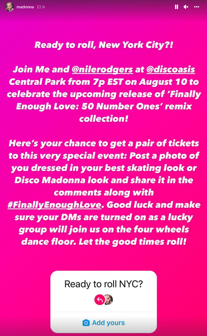 Madonna et Nile Rodgers au Discoasis Madonna et Nile Rodgers au Discoasis