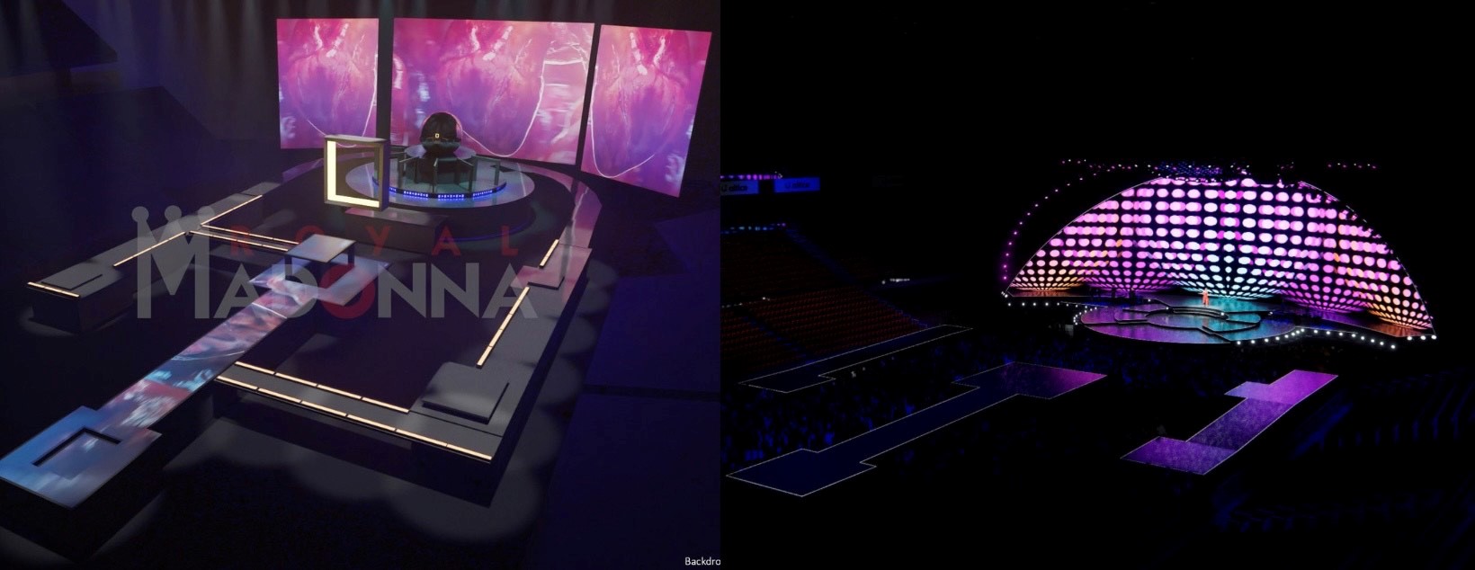 De gauche à droite : concept de Royal Madonna et de Vitor Almeida De gauche à droite : concept de Royal Madonna et de Vitor Almeida