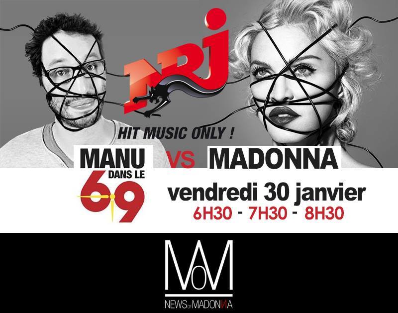 Madonna sur NRJ dans le 6/9 vendredi 30 janvier