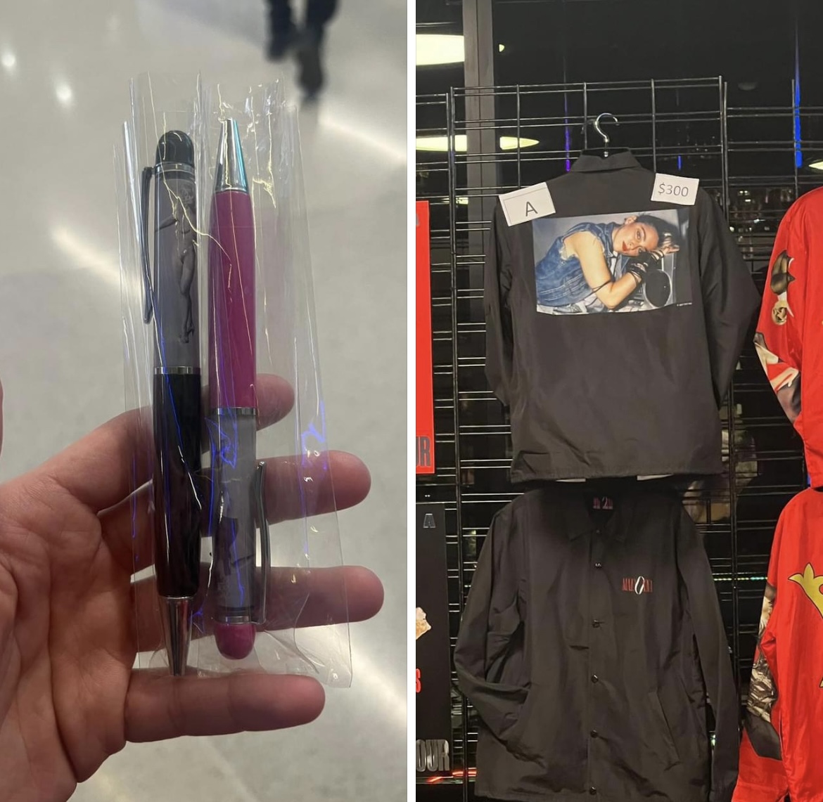 Les deux nouveaux stylos à gauche, le blouson à droite - Crédit photo : FR4NKY20