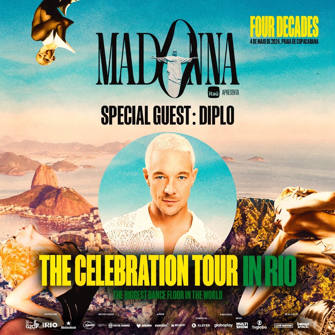 Visuel officiel annonçant la présence de Diplo - Madonna in Rio Visuel officiel annonçant la présence de Diplo - Madonna in Rio