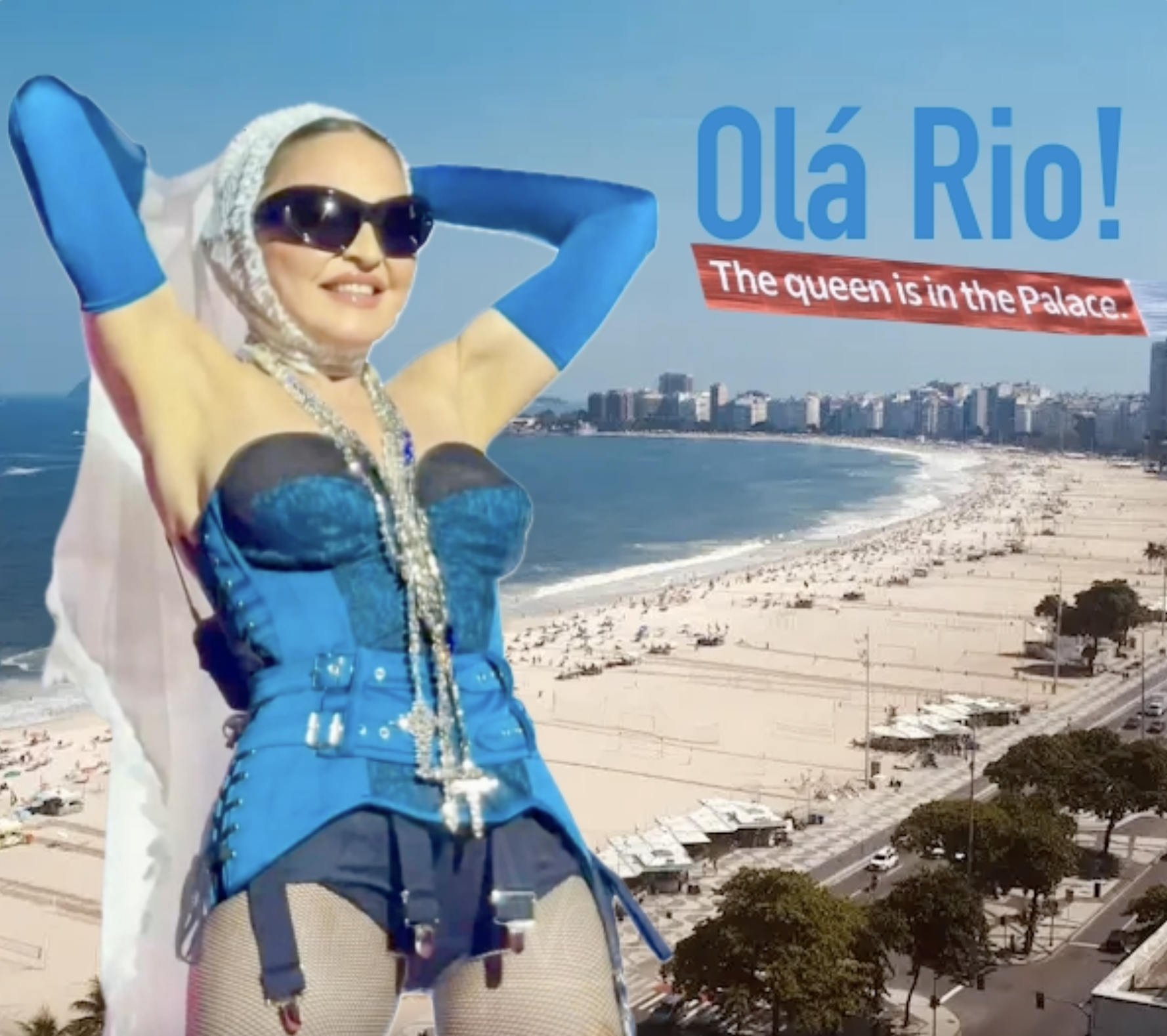 "Olá Rio! The queen is in the Palace" - Montage par News of Madonna