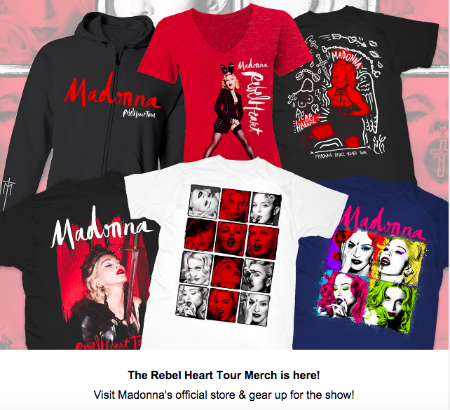 Rebel Heart Tour : Official Merchandising