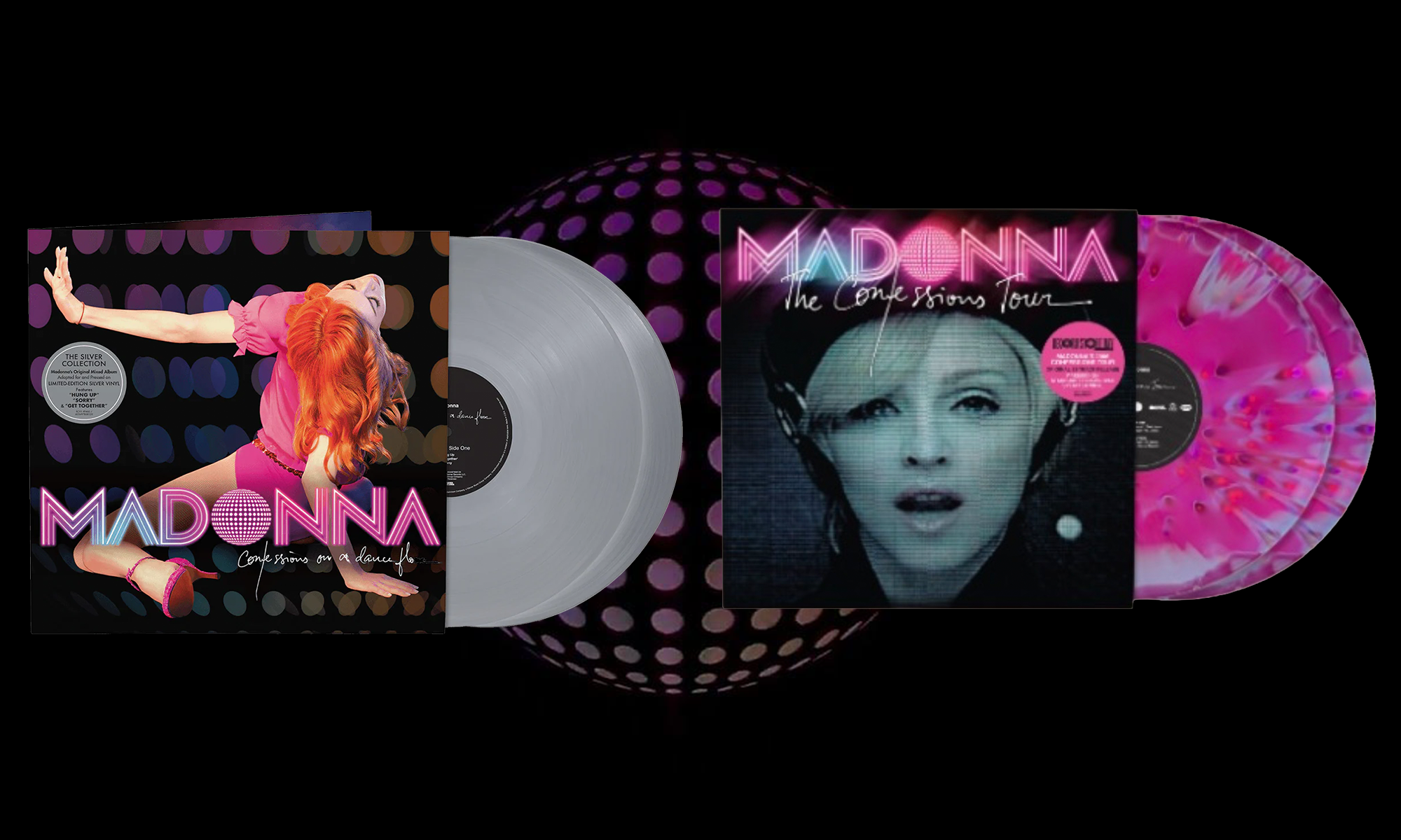 Les deux éditions vinyles annoncées - montage par News Of Madonna